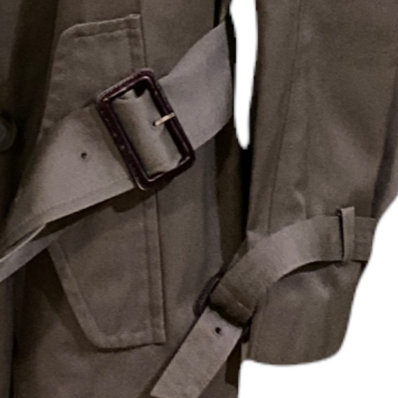 Perusal Taupe Trench Coat size 40S - Picture 5 of 14